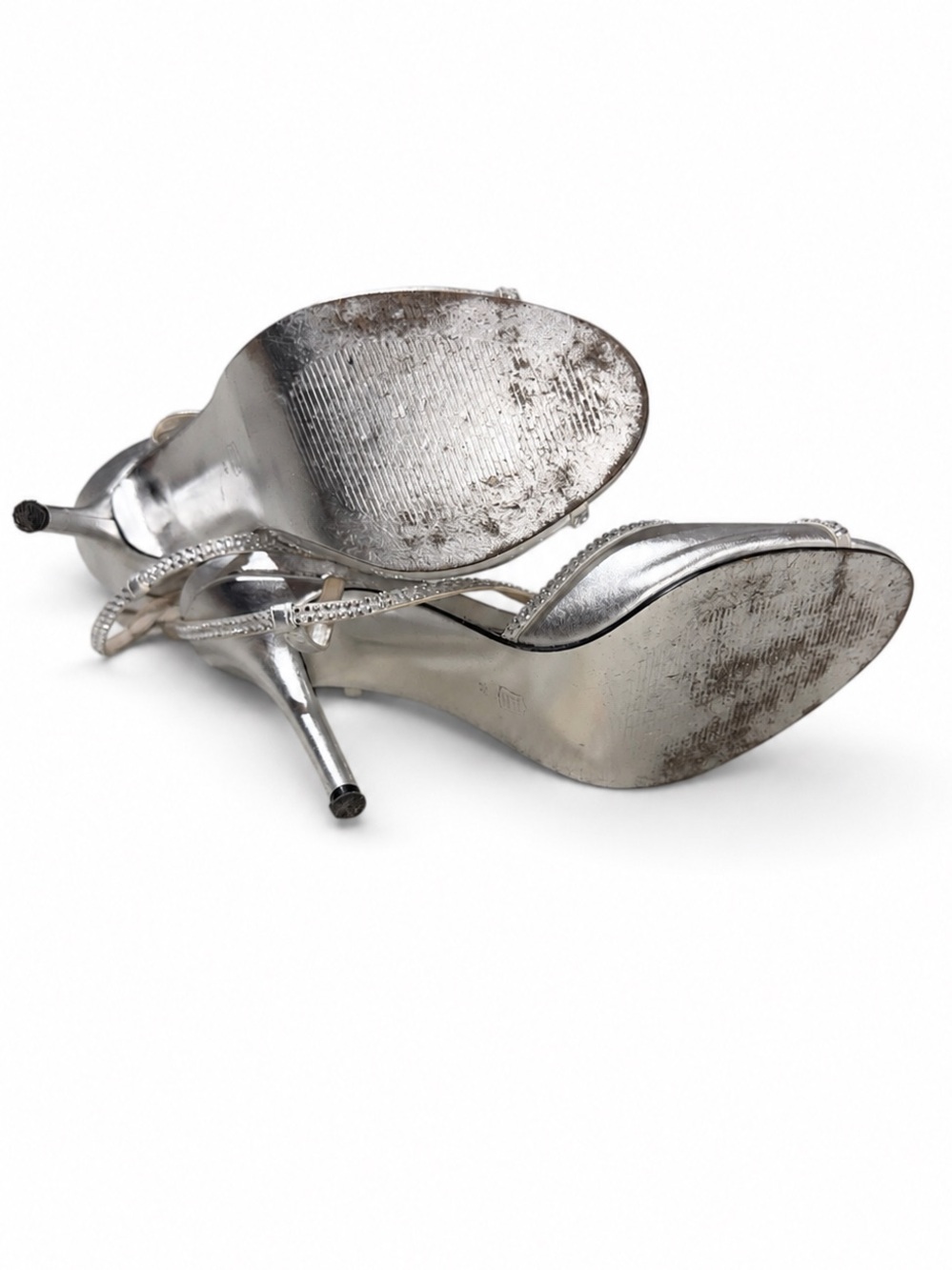 Silver Rhinestone High Heels - Picture 7 of 8